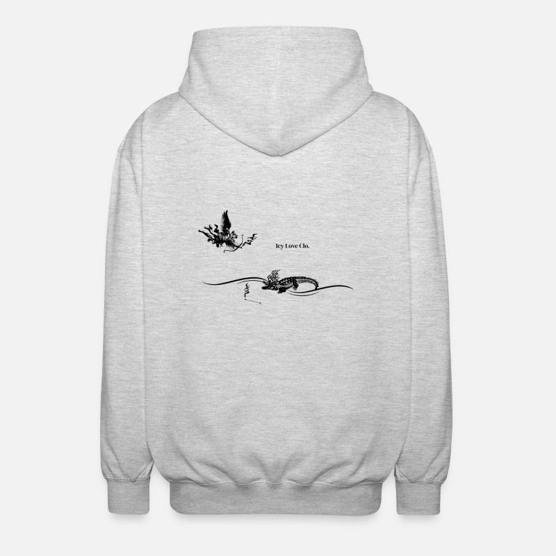 Icy Love « Combat de feu » - Veste à capuche unisexe - gris clair chiné