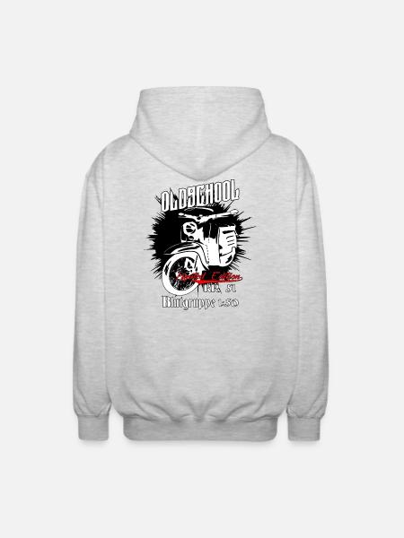 Simson Schwalbe Moped - Unisex Hooded Jacket - light heather grey