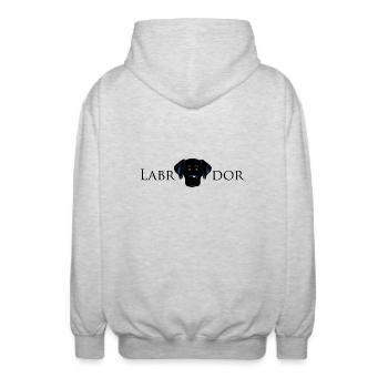 Labrador - Unisex Kapuzenjacke - Hellgrau meliert - Hinten - AI Model Male 185 light (185cm)