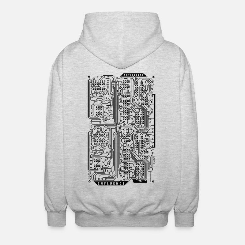 Artificial Influence - Unisex Hooded Jacket - light heather grey
