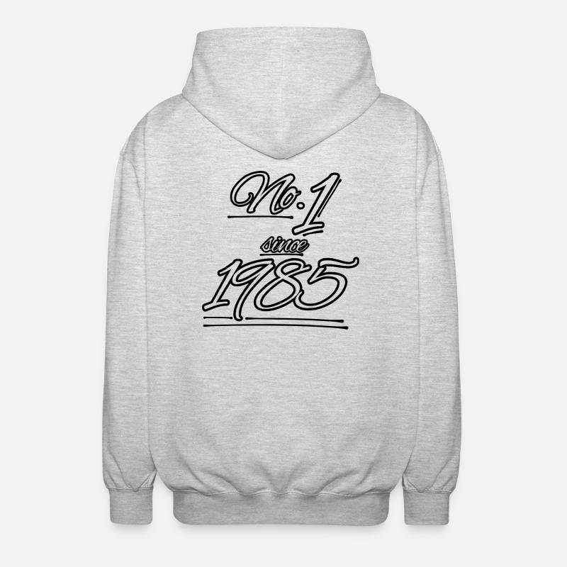 No.1 since 1985 - Unisex Kapuzenjacke - Hellgrau meliert