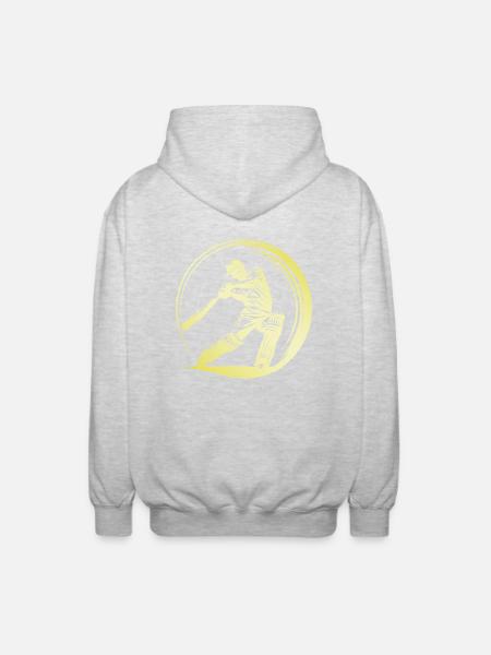 Cricket Man - Unisex Hooded Jacket - light heather grey