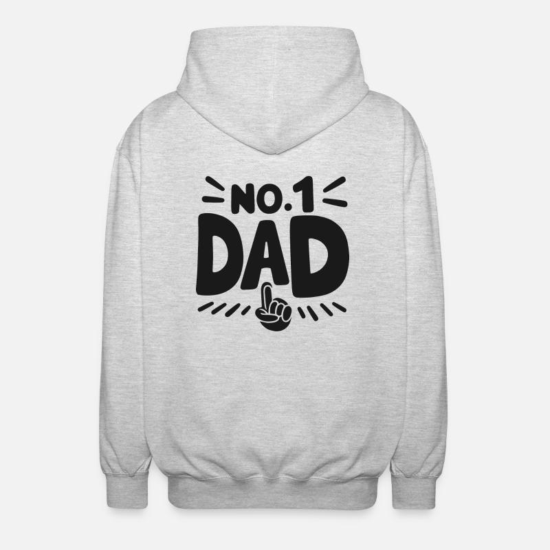 No 1 Papa - Veste à capuche unisexe - gris clair chiné