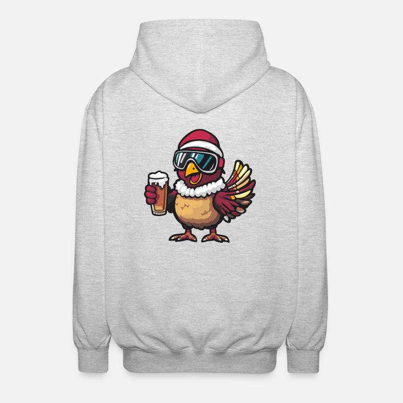 Turkey Après Ski Beer Comic - Unisex Hooded Jacket - light heather grey