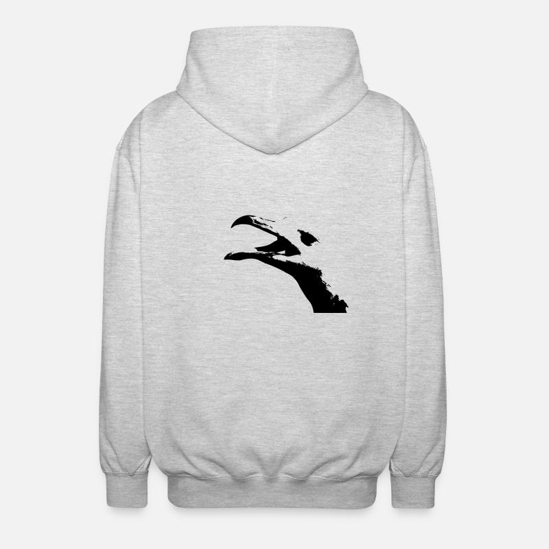 Möwe - Unisex Kapuzenjacke - Hellgrau meliert