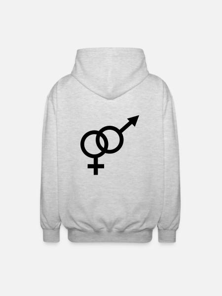 Amour - Veste à capuche unisexe - gris clair chiné