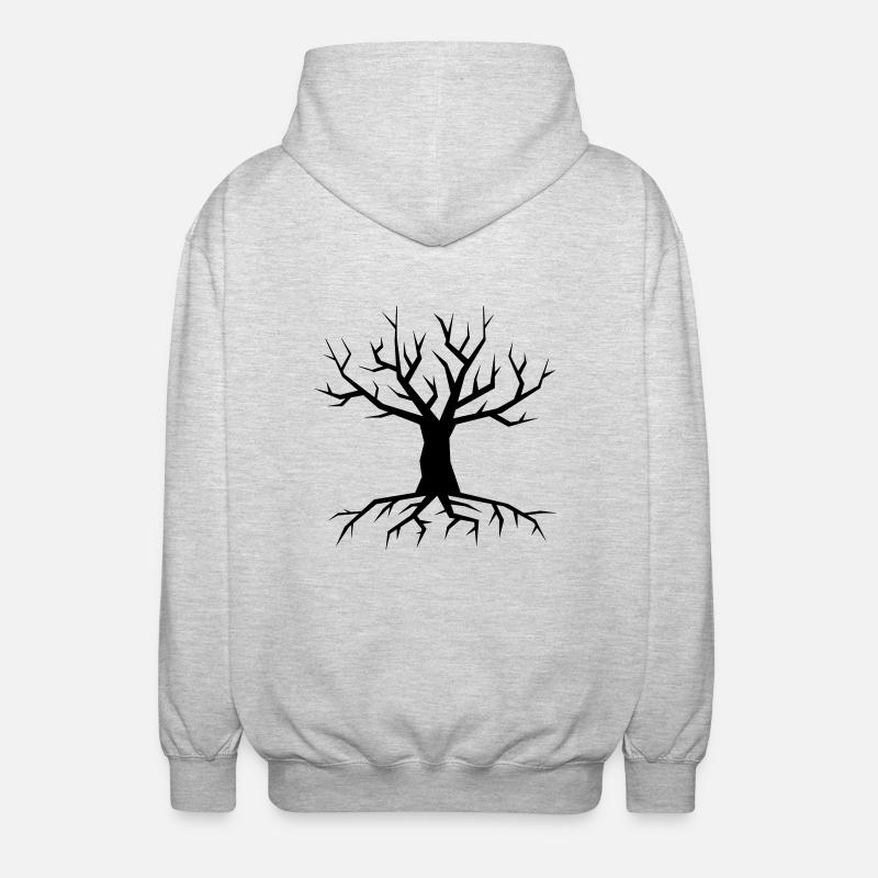 Tree - Unisex Kapuzenjacke - Hellgrau meliert
