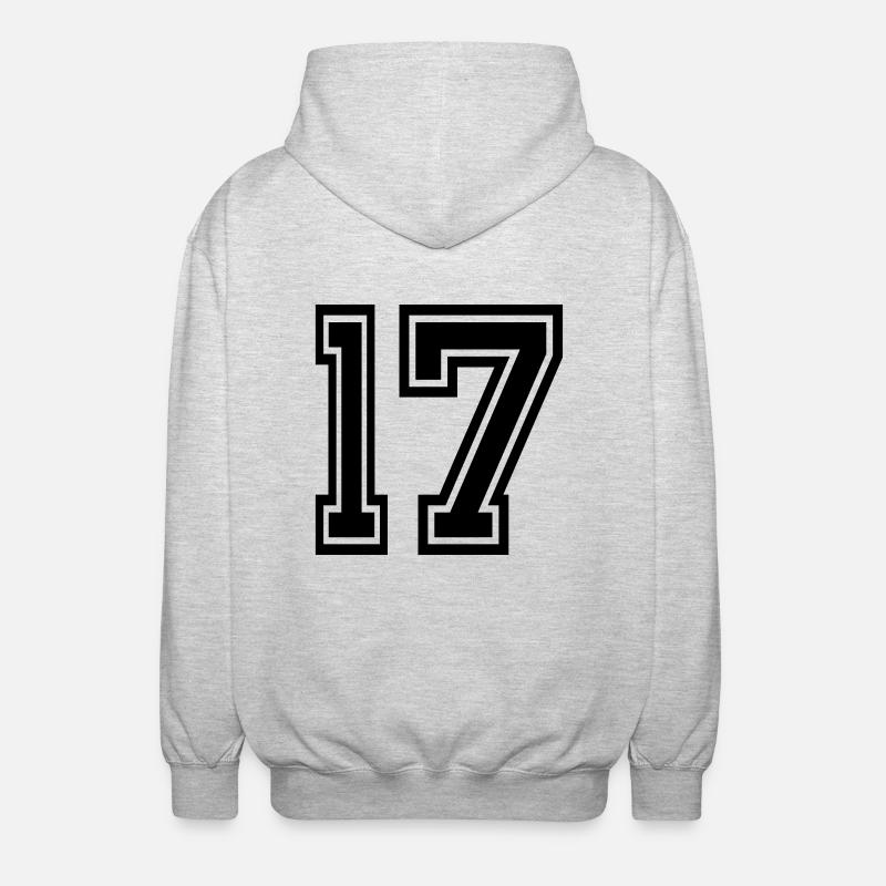 17 - Unisex Kapuzenjacke - Hellgrau meliert