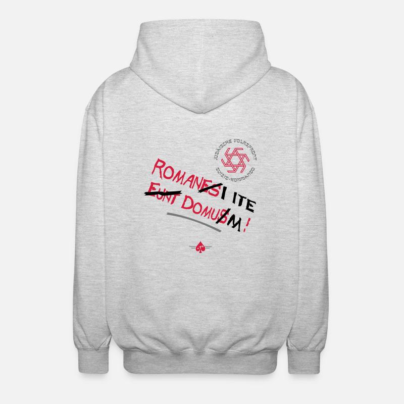 Volksfront (3col) - Unisex Kapuzenjacke - Hellgrau meliert