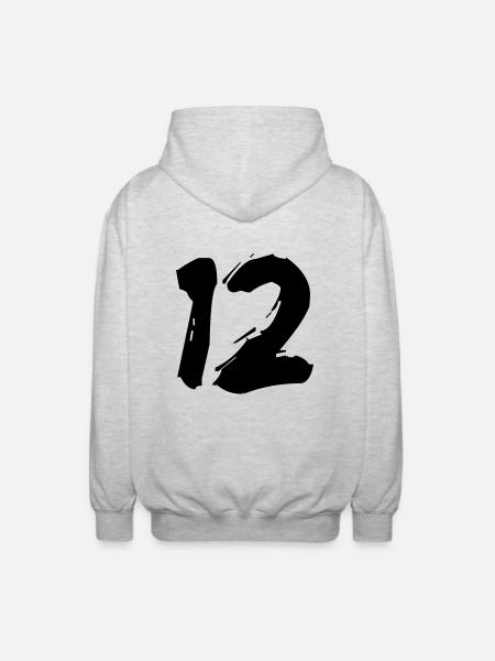 Brushed 12 - Unisex Kapuzenjacke - Hellgrau meliert
