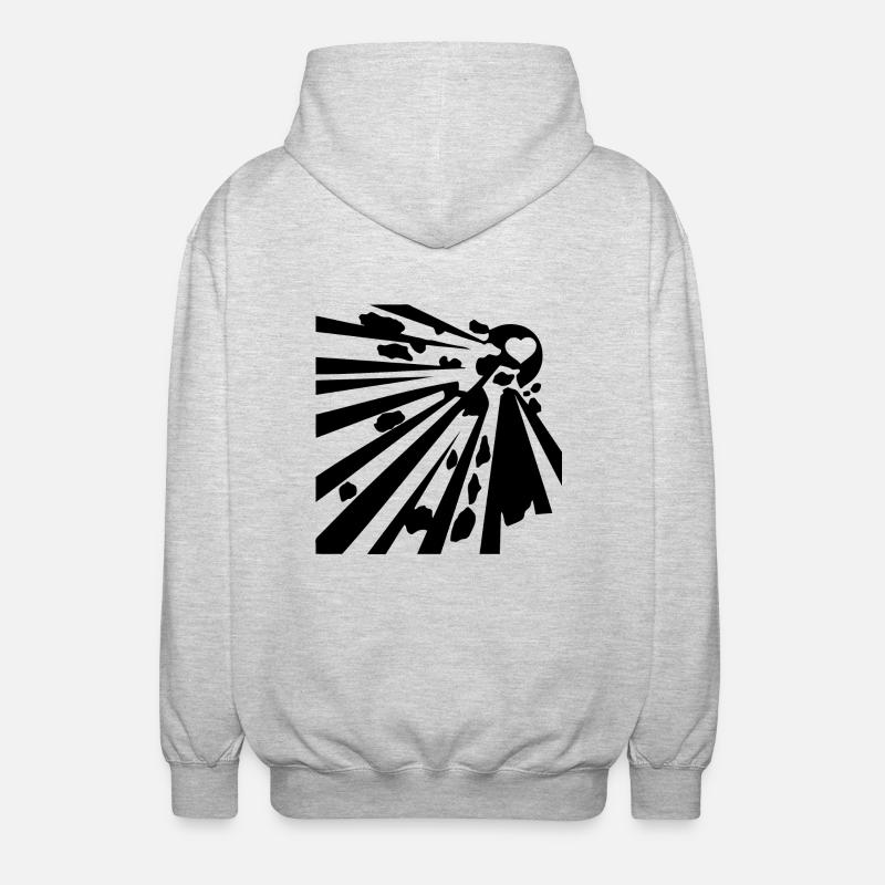 explosive blak - Veste à capuche unisexe - gris clair chiné