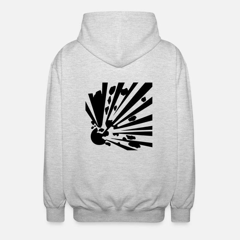 Explosiv - Unisex Kapuzenjacke - Hellgrau meliert