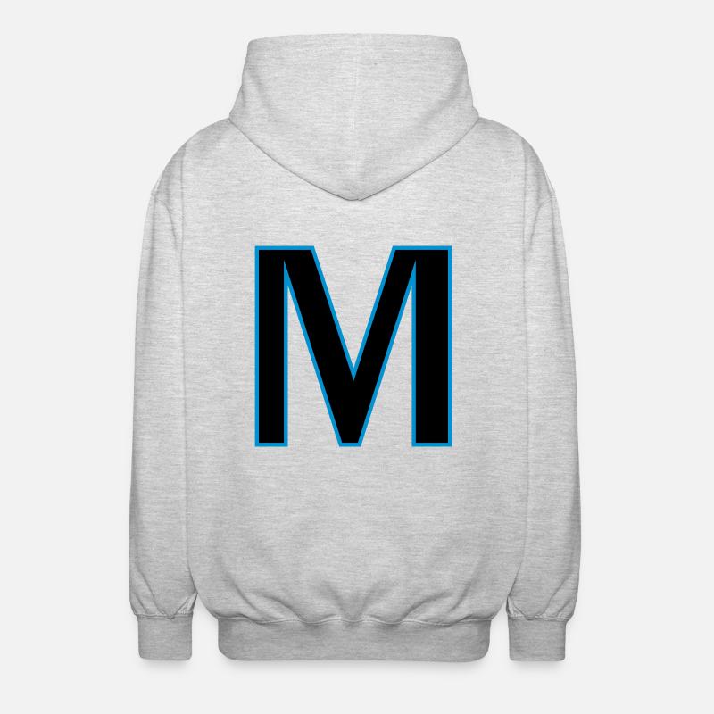 Buchstaben M Vektor - Unisex Kapuzenjacke - Hellgrau meliert