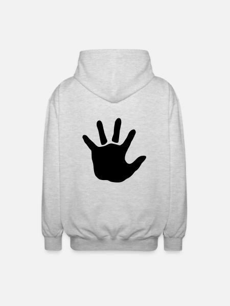 Bébé main - Veste à capuche unisexe - gris clair chiné