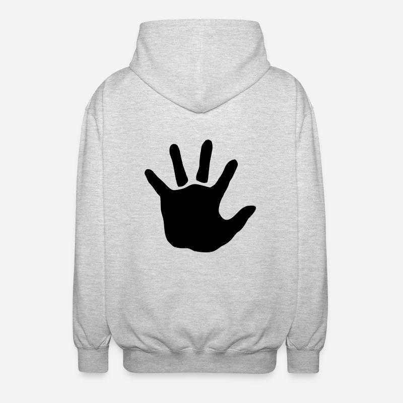 Bébé main - Veste à capuche unisexe - gris clair chiné