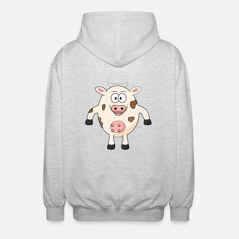 Grosse vache - Veste à capuche unisexe - gris clair chiné