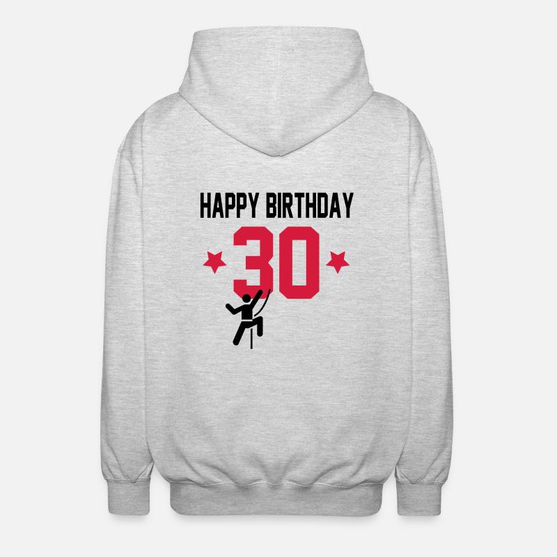 30 - Veste à capuche unisexe - gris clair chiné