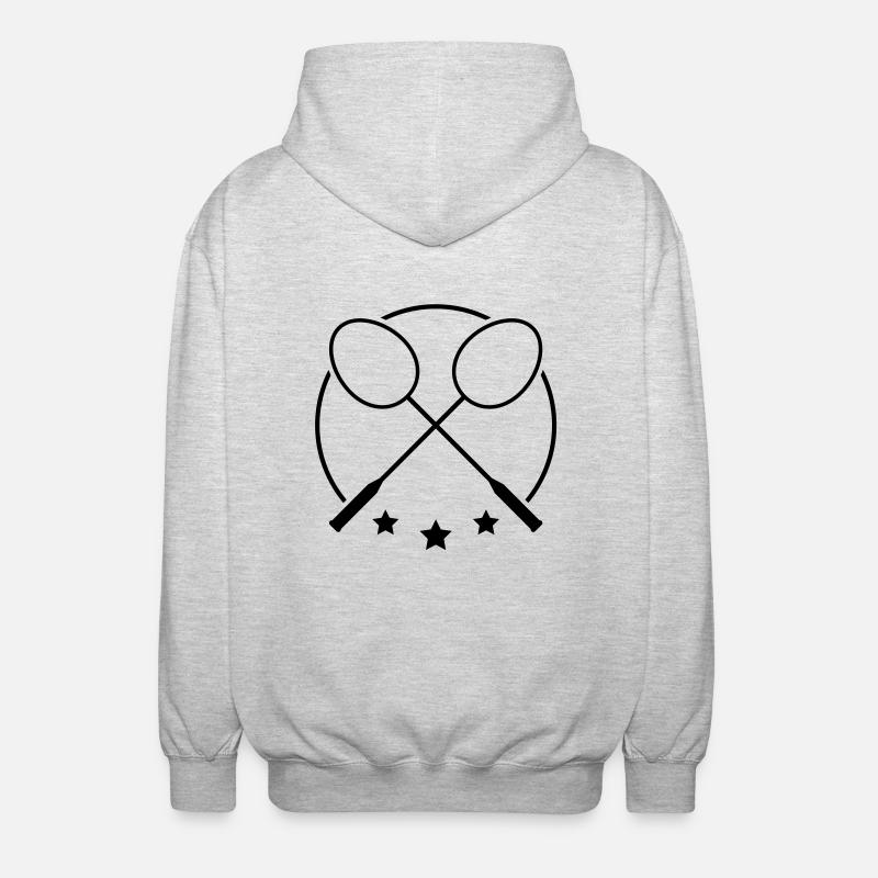 badminton_logo_ay1 - Unisex Kapuzenjacke - Hellgrau meliert