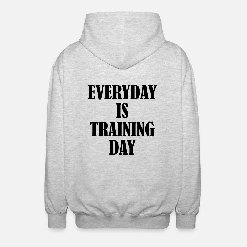 Everyday is Training Day - Unisex Hooded Jacket - light heather grey