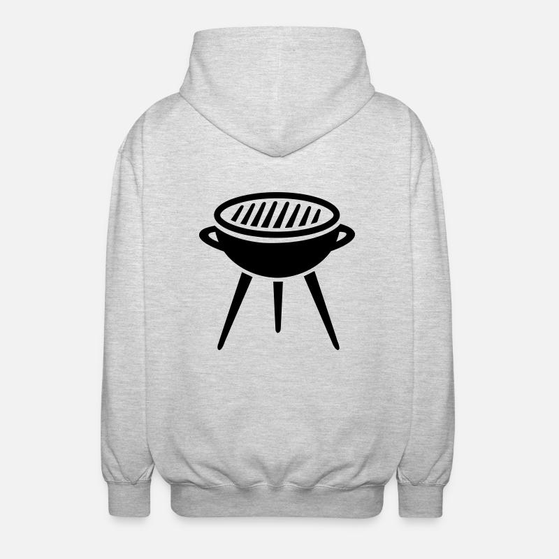 Grill - Unisex Kapuzenjacke - Hellgrau meliert