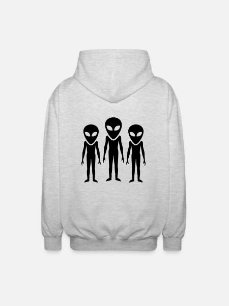 Alien - Unisex Hooded Jacket - light heather grey