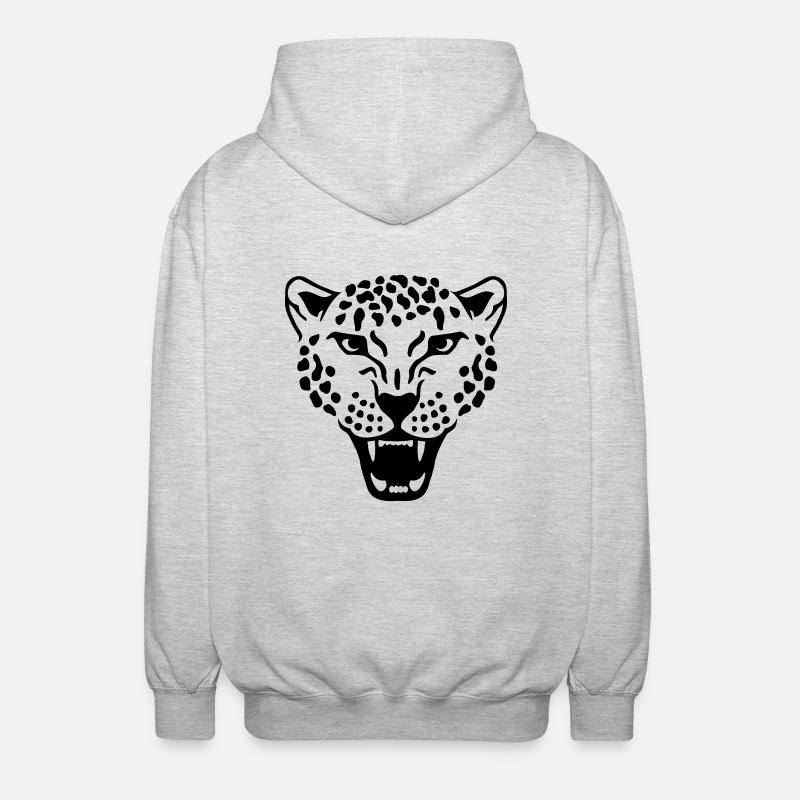 Leopard - Veste à capuche unisexe - gris clair chiné