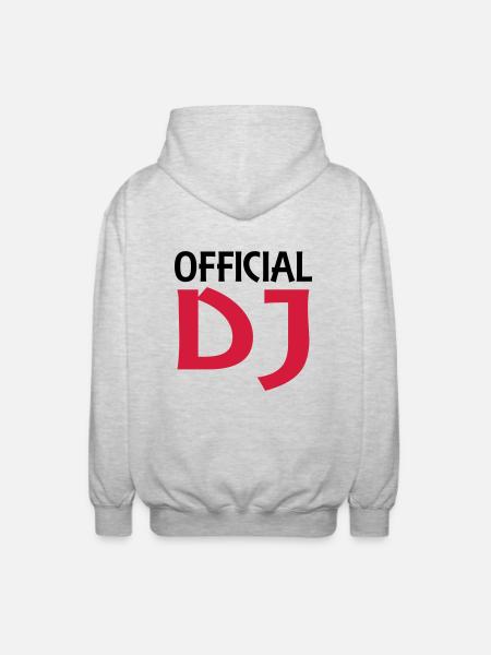 Official DJ - Unisex Kapuzenjacke - Hellgrau meliert