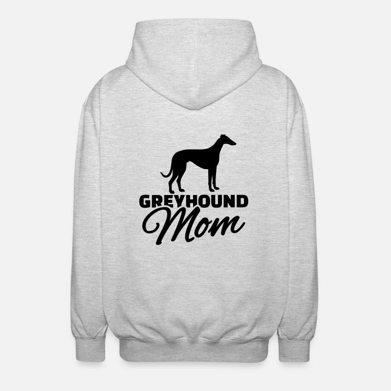 Greyhound Mom - Unisex Hooded Jacket - light heather grey