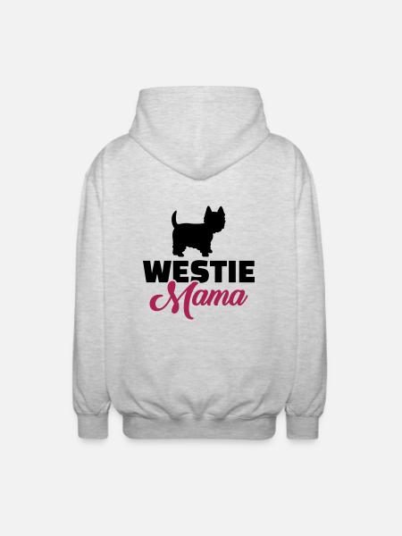Westie - Unisex Kapuzenjacke - Hellgrau meliert