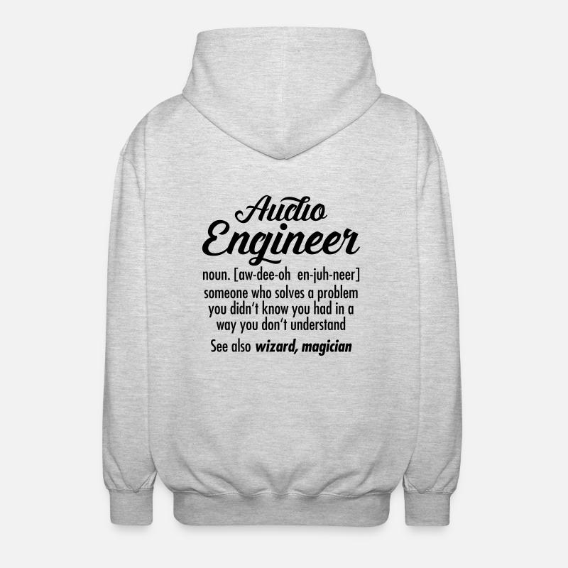 Audio Engineer - Definition - Veste à capuche unisexe - gris clair chiné