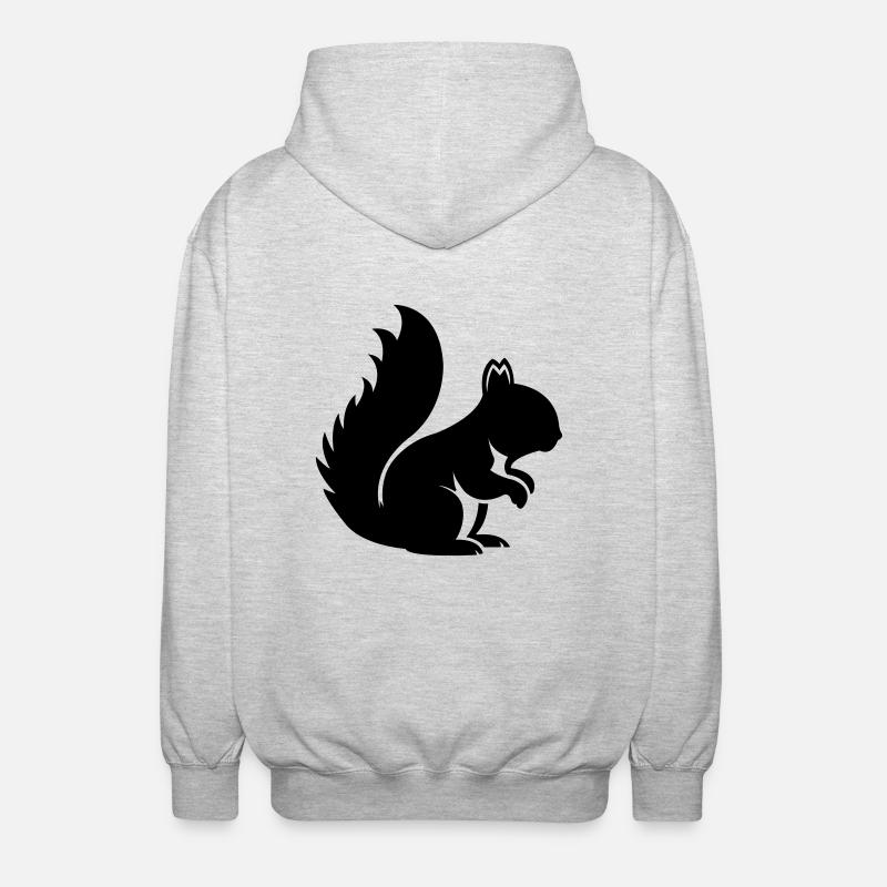 Eichhörnchen - Unisex Kapuzenjacke - Hellgrau meliert