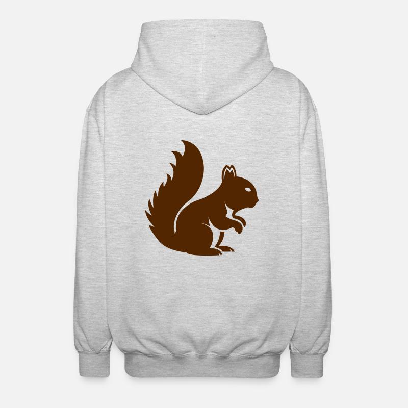 Eichhörnchen Tier - Unisex Kapuzenjacke - Hellgrau meliert