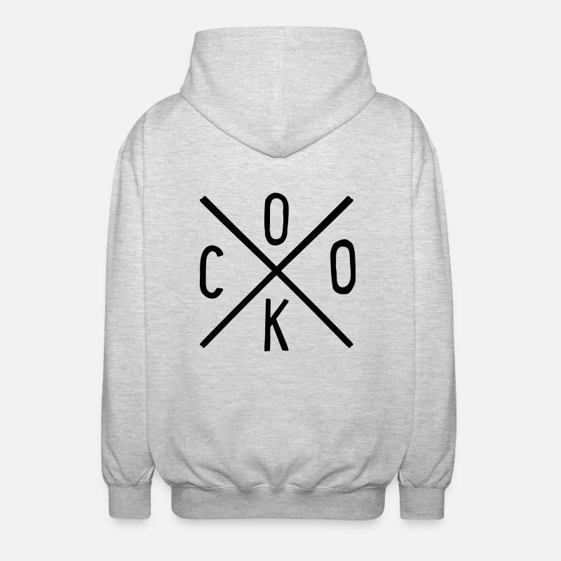 cook - Unisex Kapuzenjacke - Hellgrau meliert