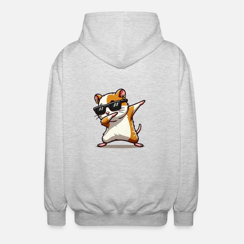 Dabbing de hamster - Veste à capuche unisexe - gris clair chiné
