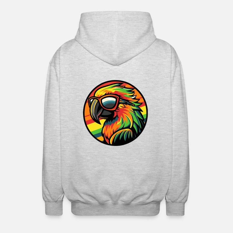 Parrot Comic Cool Summer - Unisex Hooded Jacket - light heather grey
