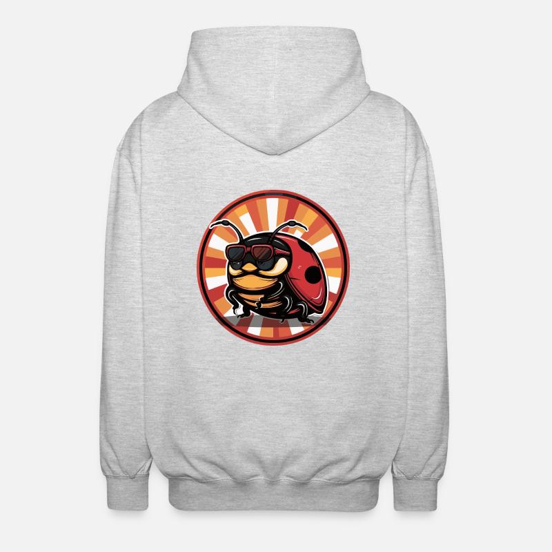 Ladybug Comic - Unisex Hooded Jacket - light heather grey