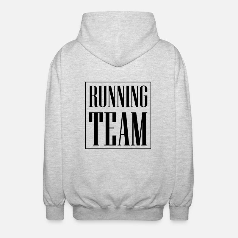 Running Team - Unisex Kapuzenjacke - Hellgrau meliert