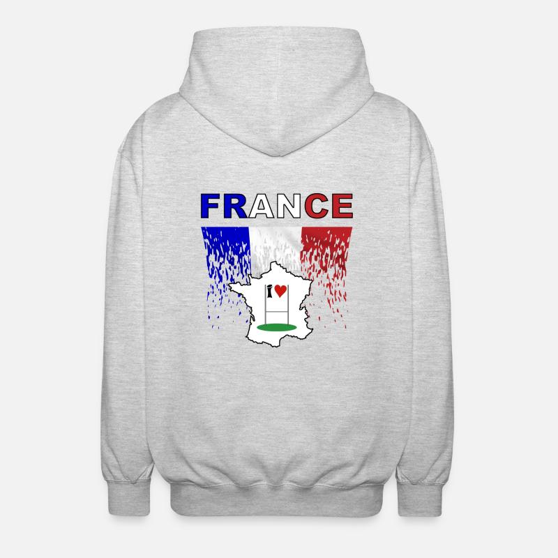 rugby - Unisex Hooded Jacket - light heather grey