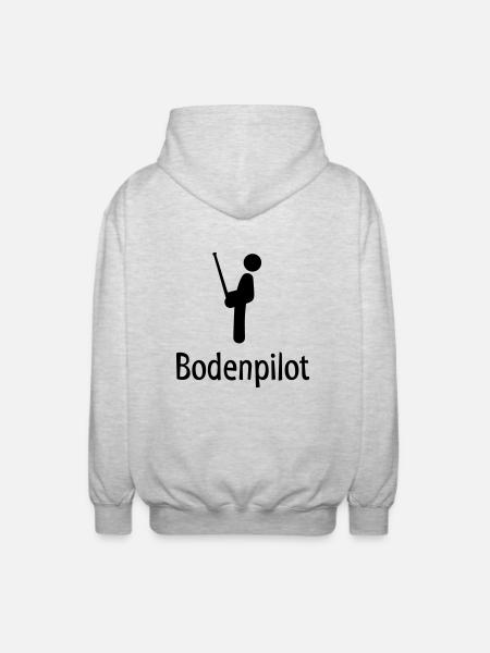 bodenpilot_picto - Unisex Kapuzenjacke - Hellgrau meliert