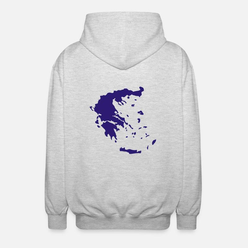 Grèce - Veste à capuche unisexe - gris clair chiné