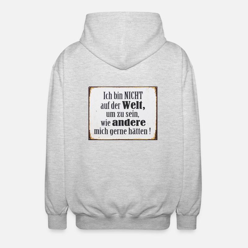 Selbstbewusstsein Spruch Geschenk - Unisex Kapuzenjacke - Hellgrau meliert