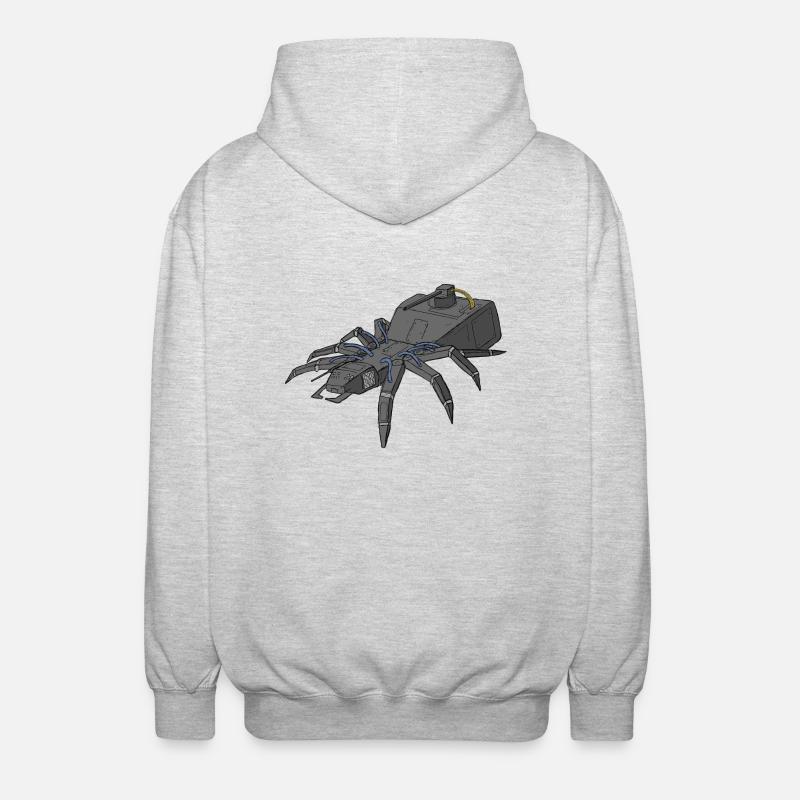 Spinne Robotics - Unisex Kapuzenjacke - Hellgrau meliert