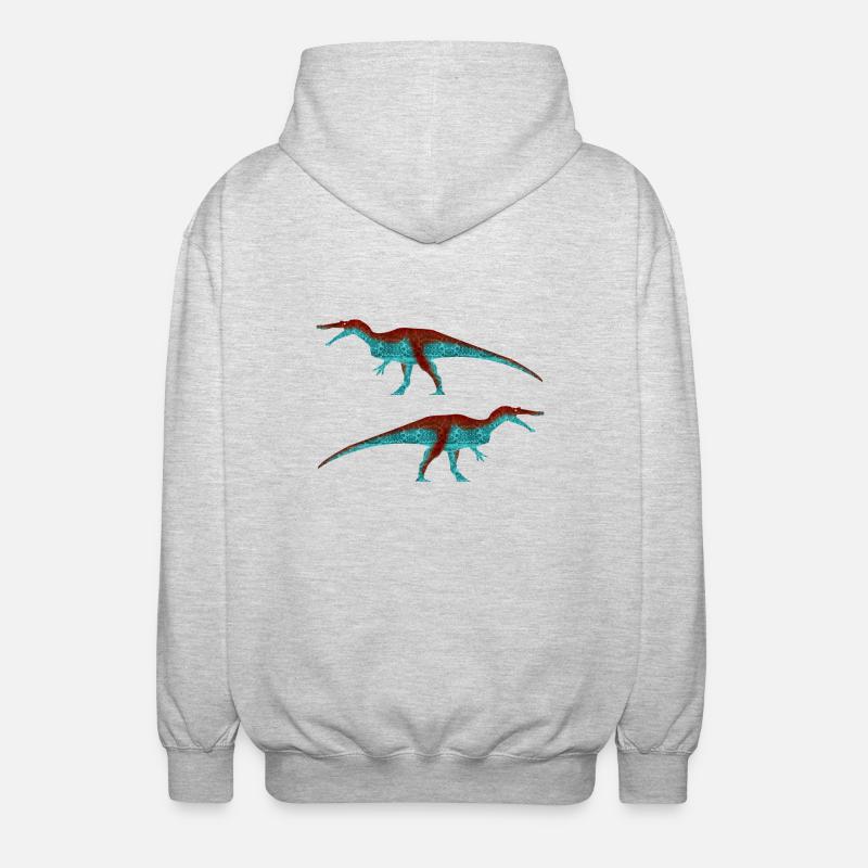 Baryonyx (Classique) - Veste à capuche unisexe - gris clair chiné