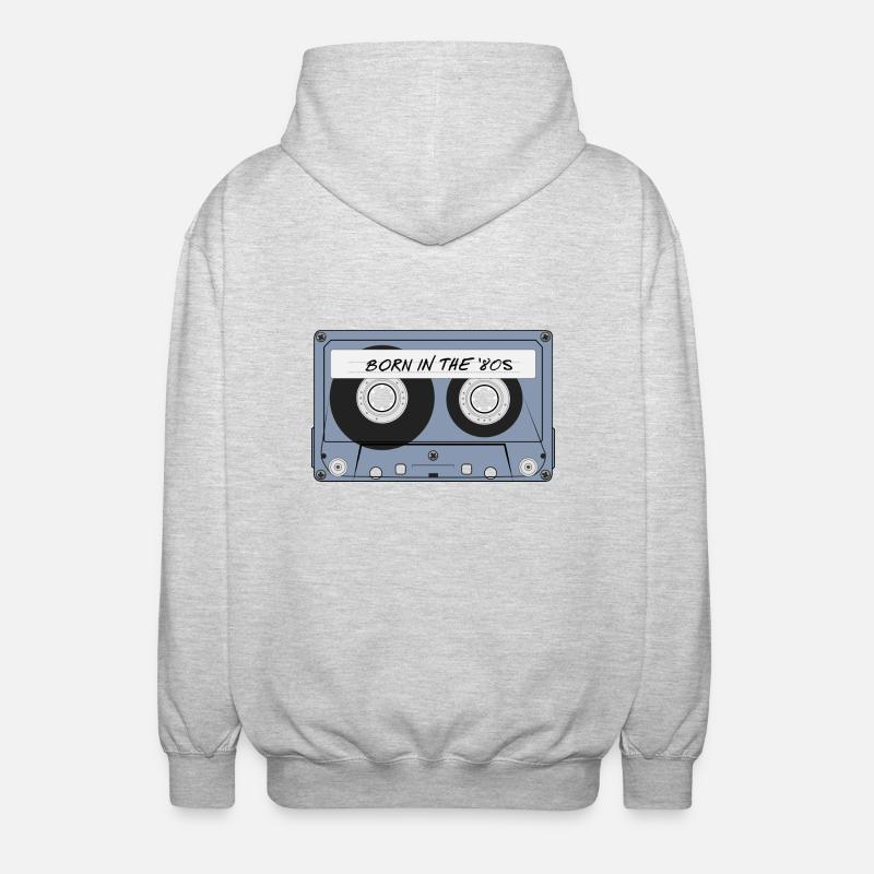 né dans les années 80 - Veste à capuche unisexe - gris clair chiné