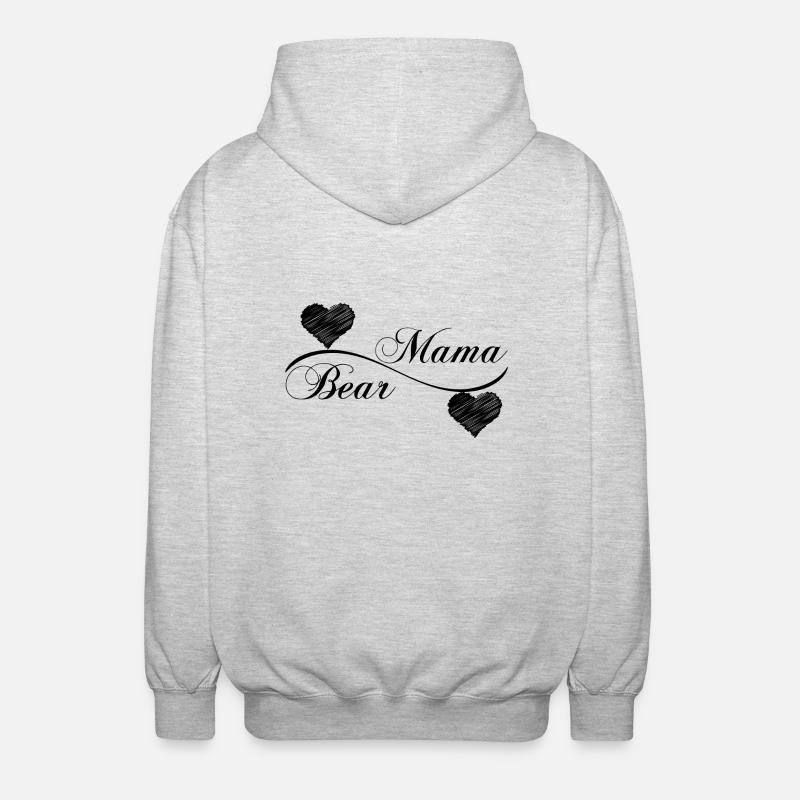 Mama Bear - Unisex Kapuzenjacke - Hellgrau meliert