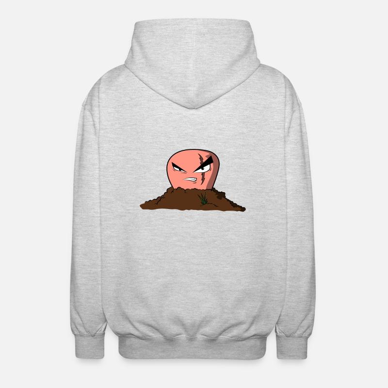 Vers - Veste à capuche unisexe - gris clair chiné