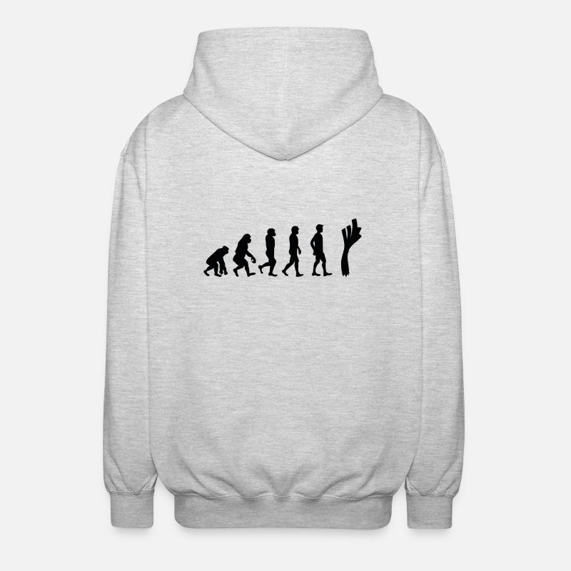 Leek evolution - Unisex Hooded Jacket - light heather grey