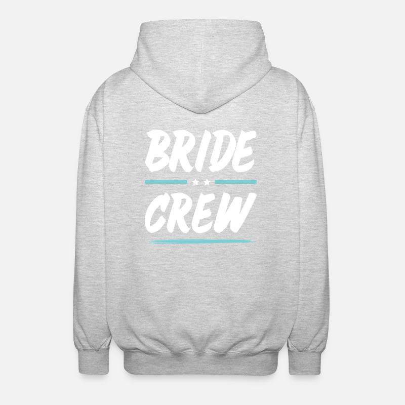 Bride Crew - Unisex Kapuzenjacke - Hellgrau meliert