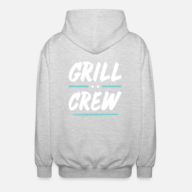 Équipe de grillades - Veste à capuche unisexe - gris clair chiné