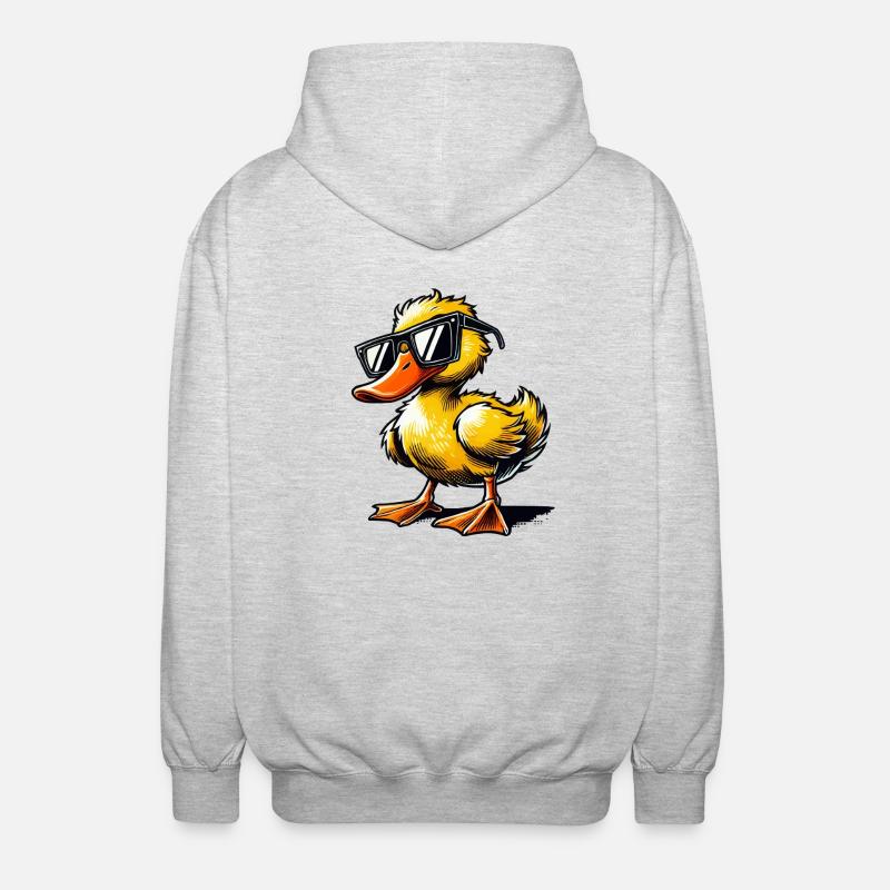 Duck Comic - Unisex Hooded Jacket - light heather grey